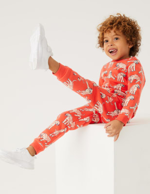 

Boys M&S Collection Cotton Rich Tiger Joggers (2-7 Yrs) - Bright Orange, Bright Orange