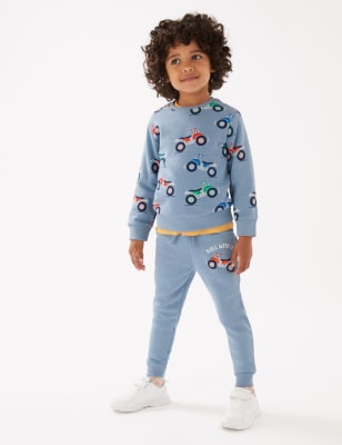 

Boys M&S Collection Cotton Rich Quad Bike Joggers (2-7 Yrs) - Medium Blue, Medium Blue