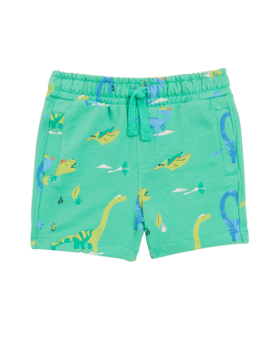 

Boys M&S Collection Cotton Rich Dinosaur Print Shorts (2-7 Yrs) - Green Mix, Green Mix