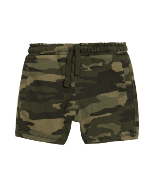 

Boys M&S Collection Cotton Rich Camouflage Shorts (2-7 Yrs) - Green Mix, Green Mix
