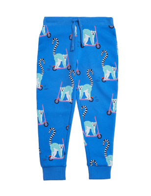 

Boys M&S Collection Cotton Rich Lemur Joggers (2-7 Yrs) - Medium Blue Mix, Medium Blue Mix