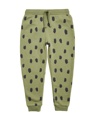 

M&S Collection Jogginghose mit hohem Baumwollanteil und Strichmuster (2-7 J.) - Khaki Mix, Khaki Mix
