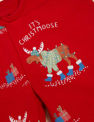 

Boys M&S Collection Cotton Rich Christmas Print Joggers (2-7 Yrs) - Red Mix, Red Mix