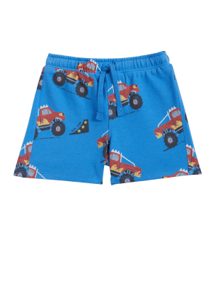 

Boys M&S Collection Cotton Rich Monster Truck Print Shorts (2-7 Yrs) - Blue Mix, Blue Mix