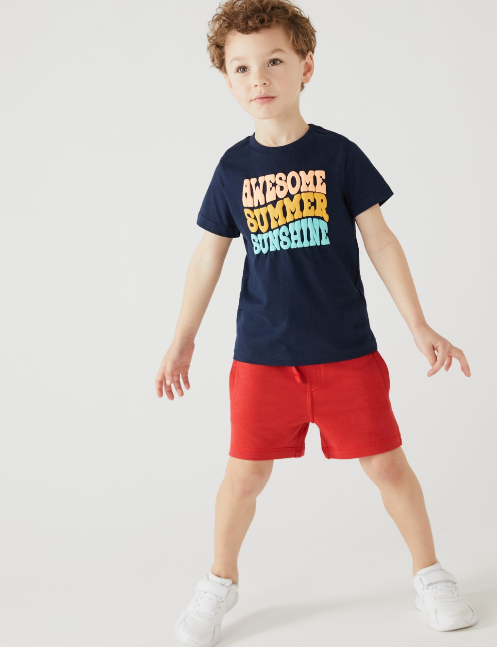 Cotton Rich Plain Shorts (2-8 Yrs) image 1