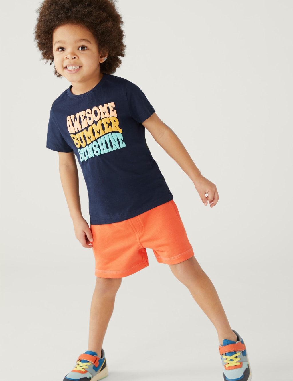 Cotton Rich Plain Shorts (2-8 Yrs) image 2