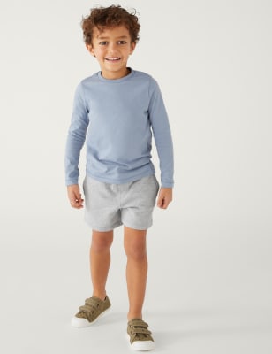 

Boys M&S Collection Cotton Rich Plain Shorts (2-8 Yrs) - Grey Marl, Grey Marl