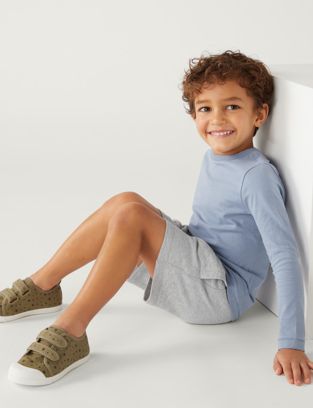 Cotton Rich Plain Shorts (2-8 Yrs) image 2