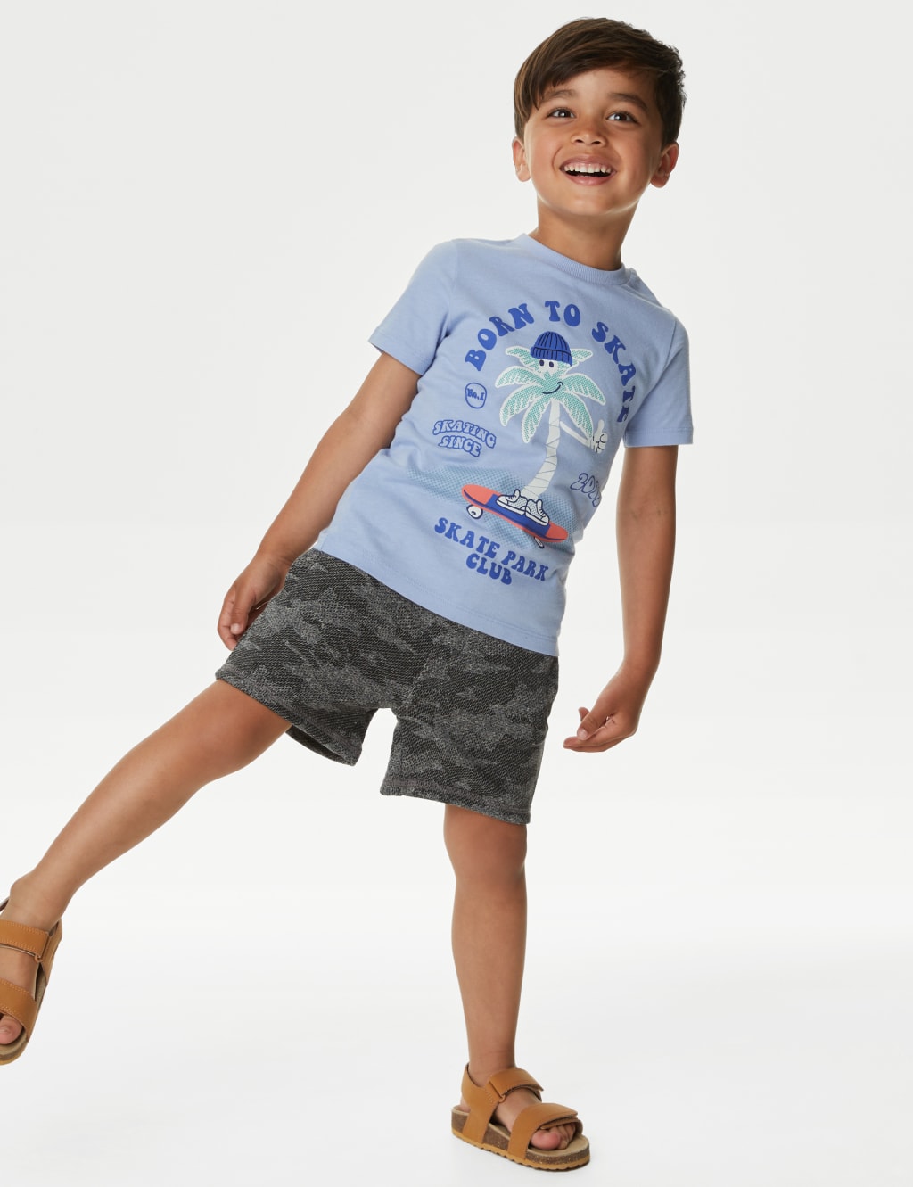 Cotton Rich Camouflage Shorts (2-8 Yrs) image 1