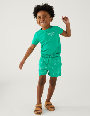 Cotton Rich Dinosaur Shorts (2-8 Yrs) - KR