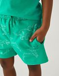 Cotton Rich Dinosaur Shorts (2-8 Yrs)