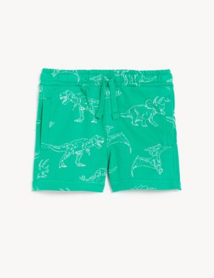 Cotton Rich Dinosaur Shorts (2 - 8 Yrs)