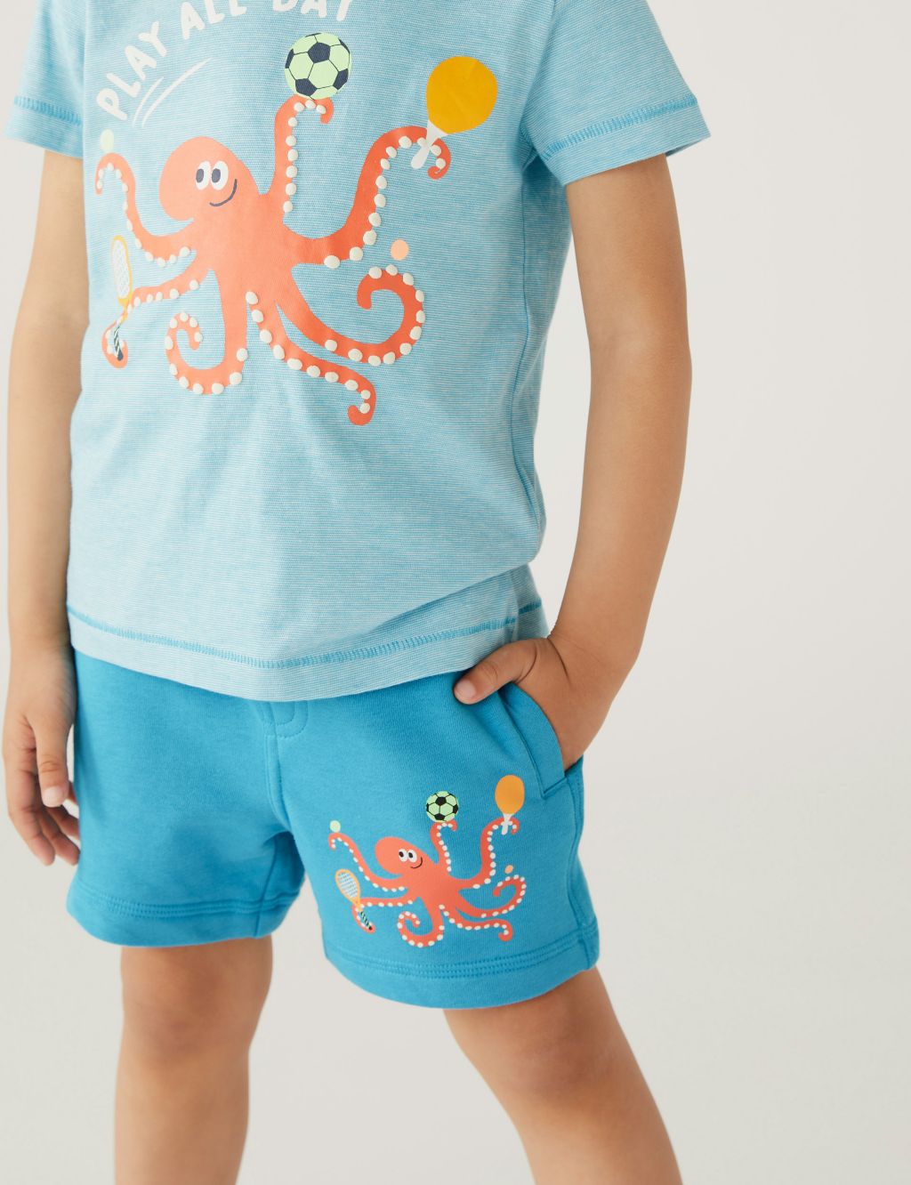 Cotton Rich Octopus Shorts (2 - 8 Yrs) image 2