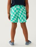 Cotton Rich Checkerboard Shorts