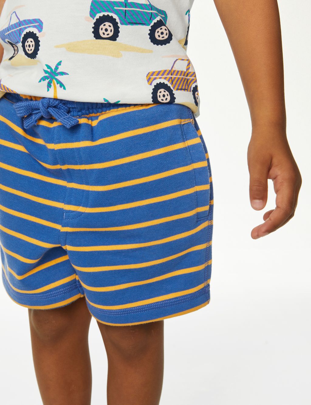 Cotton Rich Striped Shorts (2-8 Yrs) image 3