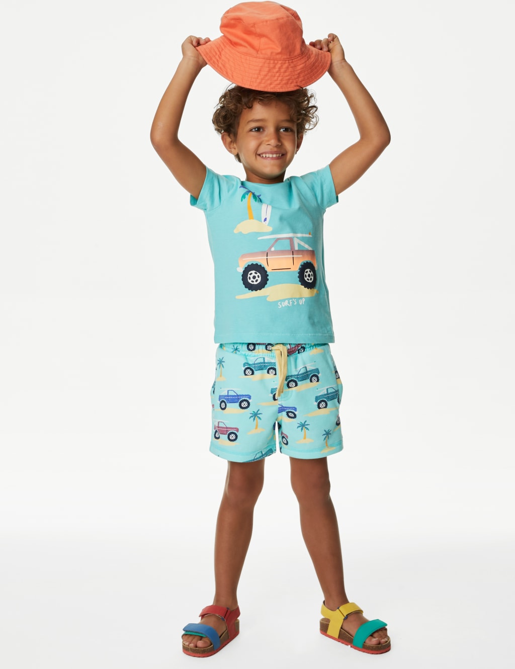 Cotton Rich Beach Buggy Print Shorts (2-8 Yrs) image 1