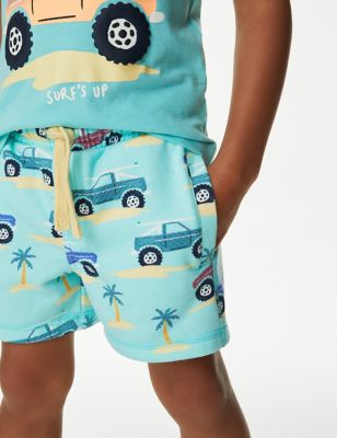 Cotton Rich Beach Buggy Print Shorts