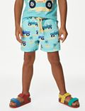 Cotton Rich Beach Buggy Print Shorts