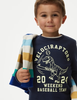 Pure Cotton Dinosaur Top (2-8 Yrs)