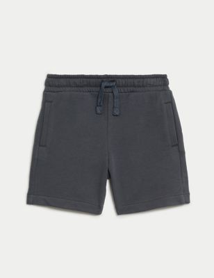 M&S Boy's Cotton Rich Shorts (2-8 Yrs) - 2-3 Y - Dark Grey, Dark Grey,Green,Grey,Faded Orange,Navy,B