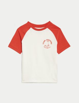 

Boys M&S Collection Pure Cotton Scooter T-Shirt (2-8 Yrs) - Red Mix, Red Mix
