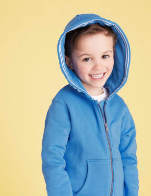 

Boys M&S Collection Cotton Rich Plain Hoodie (2-7 Yrs) - Medium Blue, Medium Blue