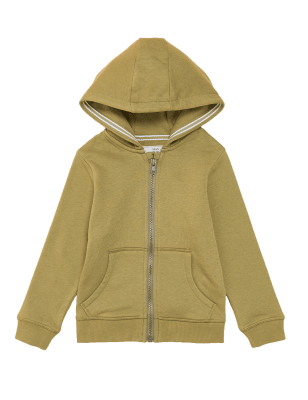 

Boys M&S Collection Cotton Rich Plain Hoodie (2-7 Yrs) - Khaki, Khaki