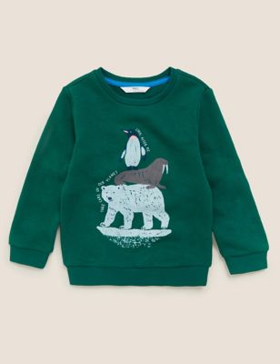 Cotton Arctic Animals Sweatshirt (2-7 Yrs) 