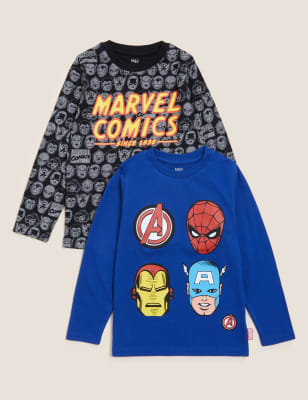 

Boys M&S Collection 2pk Pure Cotton Marvel Superheroes™ Tops (2-7 Yrs) - Multi, Multi