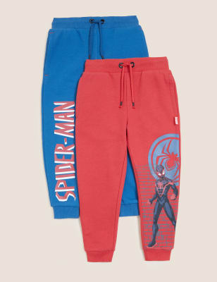 

M&S Collection Pack de 2 pantalones deportivos de algodón de Spider-Man™ (2-7 años) - Multi, Multi