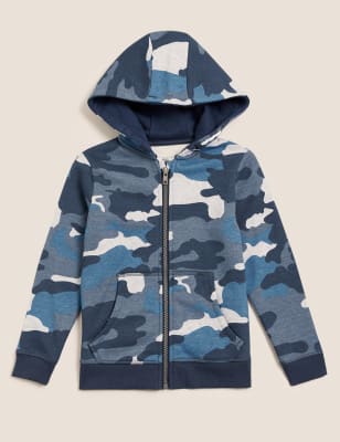 Organic Cotton Camouflage Zip Hoodie