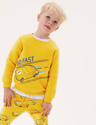 

M&S Collection Sudadera de algodón de coches (2-7 años) - Dark Gold, Dark Gold
