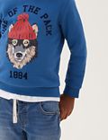 Cotton Rich Wolf Sweatshirt (2-7 Yrs)