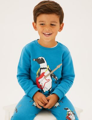 

Boys M&S Collection Cotton Rich Penguin Print Sweatshirt (2-7 Yrs) - Kingfisher, Kingfisher