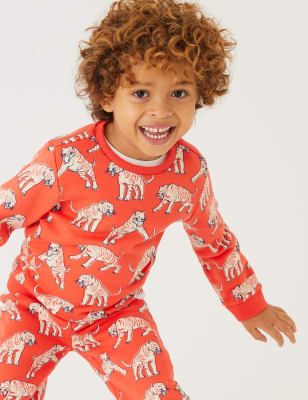 

Boys M&S Collection Cotton Rich Tiger Sweatshirt (2-7 Yrs) - Bright Orange, Bright Orange