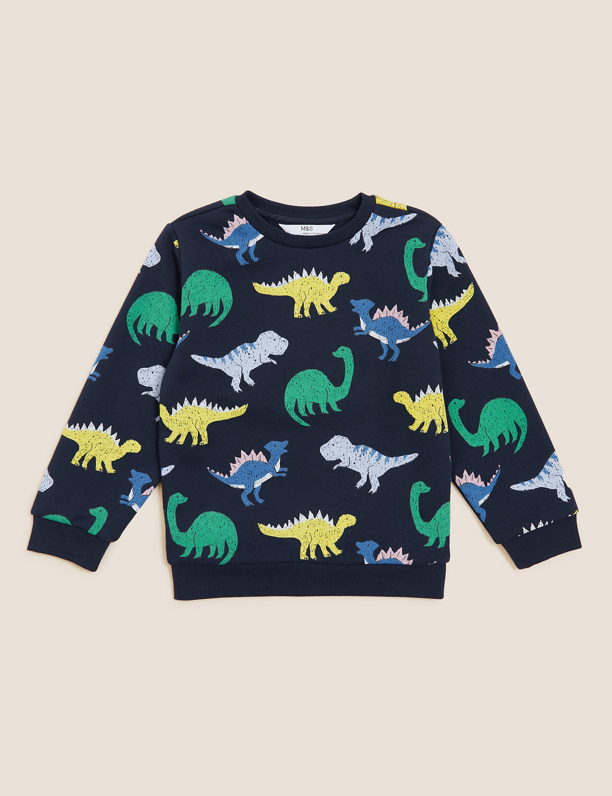 Cotton-Rich Dinosaur Sweatshirt (2-7 Yrs)