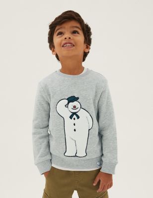

Boys M&S Collection Cotton Rich The Snowman™ Sweatshirt (2-7 Yrs) - Grey Marl, Grey Marl
