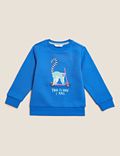 Cotton Rich Lemur Print Sweatshirt (2-7 Yrs)