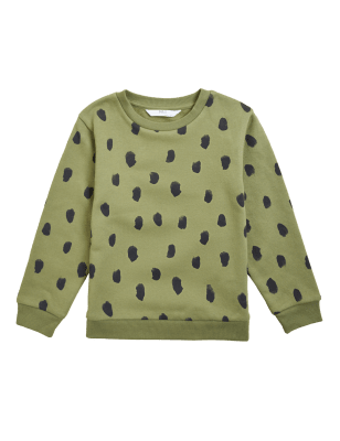 

Boys M&S Collection Cotton Rich Dash Print Sweatshirt (2-7 Yrs) - Khaki Mix, Khaki Mix