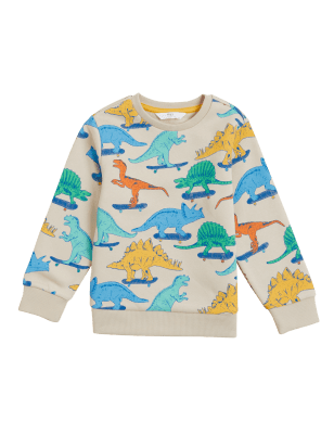 

Boys M&S Collection Cotton Rich Dinosaur Sweatshirt (2-7 Yrs) - Calico Mix, Calico Mix