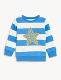 Cotton Rich Striped Star Sweatshirt