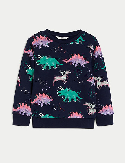 Cotton Rich Dinosaur Sweatshirt