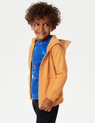 

M&S Collection Hoodie mit hohem Baumwollanteil und Reißverschluss (2-8 J.) - Gold, Gold