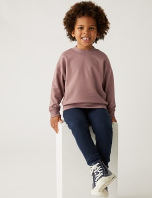 

Boys M&S Collection Cotton Rich Plain Sweatshirt (2-7 Yrs) - Purple, Purple