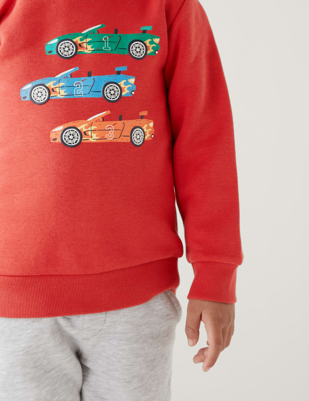 Cotton Rich Car Sweatshirt (2-8 Yrs) image 2