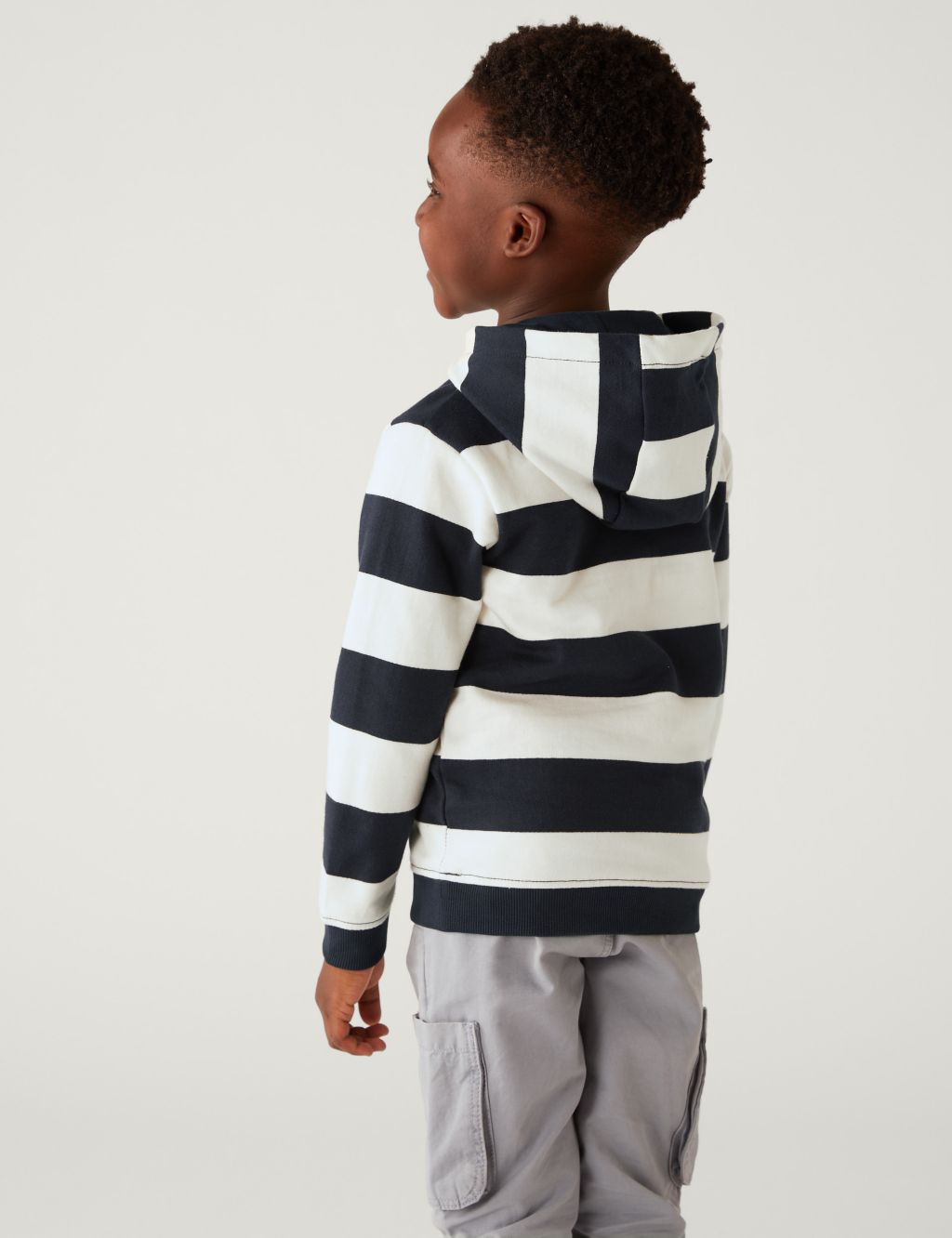 Pure Cotton Striped Hoodie (2-8 Yrs) image 3