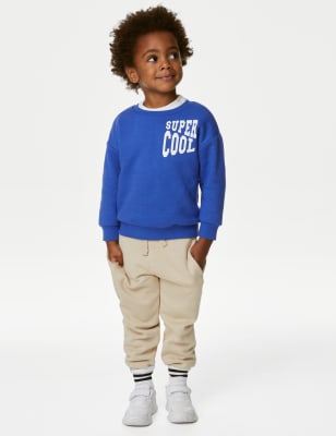 Cotton Rich Super Cool Slogan Sweatshirt (2-8 Yrs)