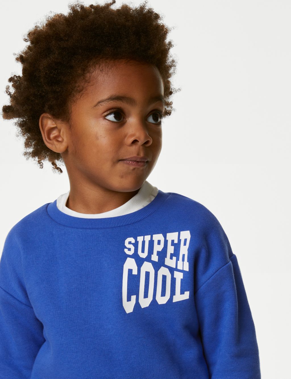 Cotton Rich Super Cool Slogan Sweatshirt (2-8 Yrs) image 3