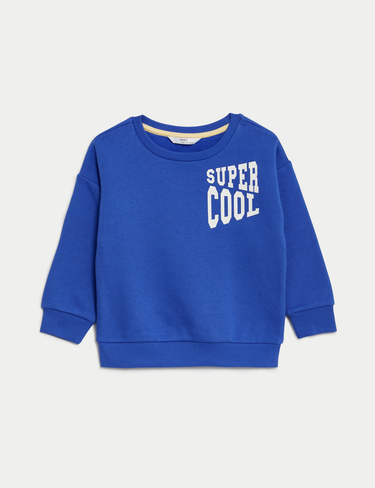 Cotton Rich Super Cool Slogan Sweatshirt (2-8 Yrs)