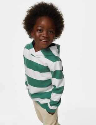 Cotton Rich Striped Hoodie (2-8 Yrs)